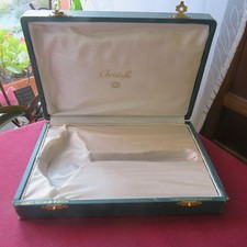 Coffret écrin vide vert pour 1 cuillère a sauce christofle