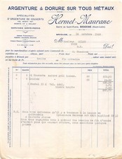 1928 ARGENTURE ET DORURE SUR TOUS METAUX HERMET MAURANE A BRIOUDE - M. MILOU
