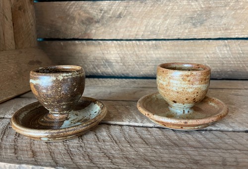 Coquetiers vintage grès - vintage, en