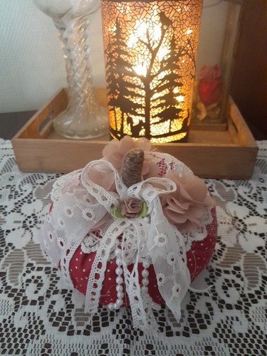 Citrouille tissu shabby - en,