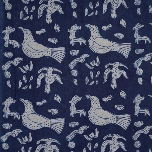 Tissu indien imprimé - , oiseau