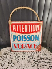 Plaque métal humour poisson