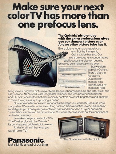 1975 panasonic quintrix color - quintrix,