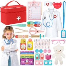 Mallette de Docteur pour Enfants Malette Docteur Enfant Jouet avec Déguisemen...