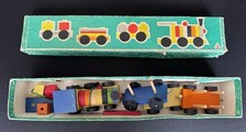 Train TOFA en bois Vintage Tchécoslovaquie 70’ Jouet Locomotive Ancienne