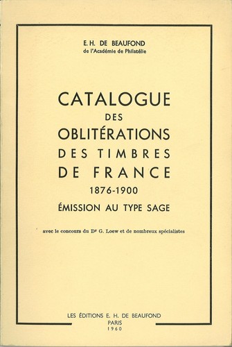 Catalogue oblitérations des - catalogue,