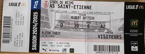Football billet ticket stade - football,