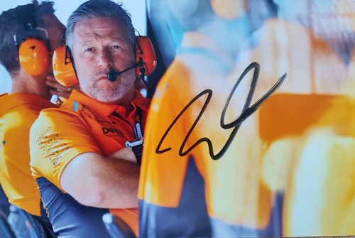 Photo signée zak brown - photo, f1