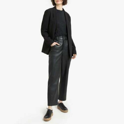 Pantalon cuir noir - pantalon, en