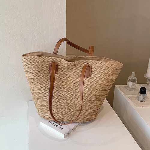 Sac paille tressée - sac,