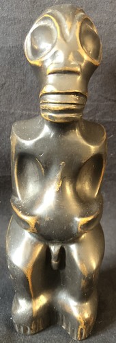 Tiki statuette bois sombre - bois,