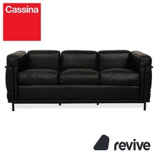 Cassina LC 2 Cuir Canapé Noir