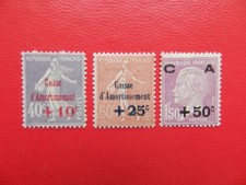 FRANCE CAISSE D'AMORTISSEMENT 1928 N°249/51 * TRACE CHARNIERE LEGERE. TB