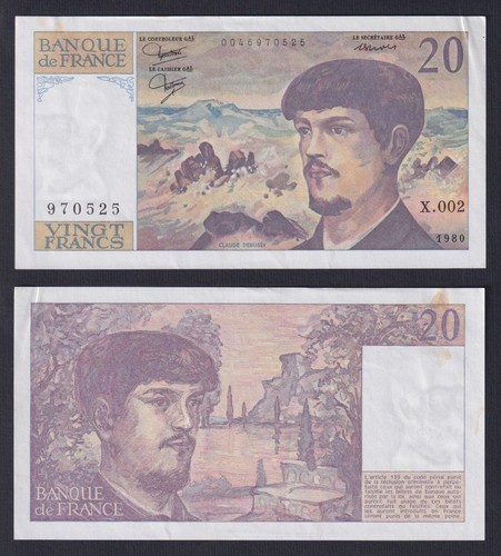 Billet banque france 20 - billet,