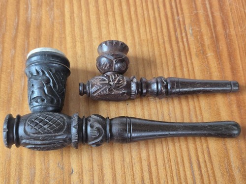 Vintage wooden pipes - wooden,