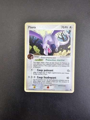 Carte pokémon ptera holo - ptera, 1/92