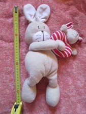 Doudou Peluche LAPIN et sa bouée chien - Hochet - de NOUNOURS réf F35210