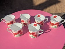 6 Tasses A The En Porcelaine