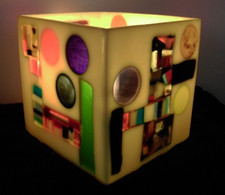 Lampe sculpture en résine à