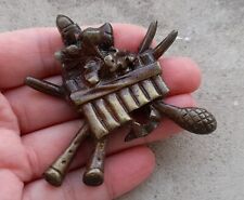 Ancien élément décoration / ornement bronze meubles horloge pendule  N°49