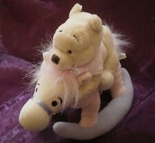 Doudou peluche winnie cheval bascule orse violet parme disney 