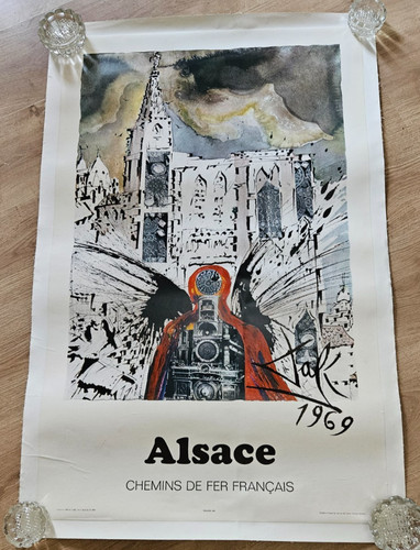 Lithographie entoilée dali - entoilée,