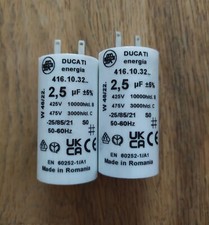 Lot 2 Condensateurs 2,5uF 2,5µF Volet Roulant Somfy à petites cosses 2,8mm