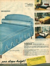 Publicité ancienne matelas Tréca 1963 issue de magazine