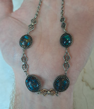 collier ancien en argent et