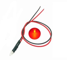 1x Ampoule LED diode Luciole ROUGE Pré Câblé 3mm haute luminosité 12V