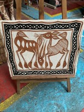 Tapisserie murale, toile de Korhogo, art africain de Côte d'ivoire