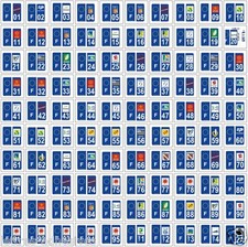 10 Stickers autocollants plaque d' immatriculation département au choix