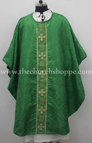 Chasuble vert clergé gothique - chasuble,