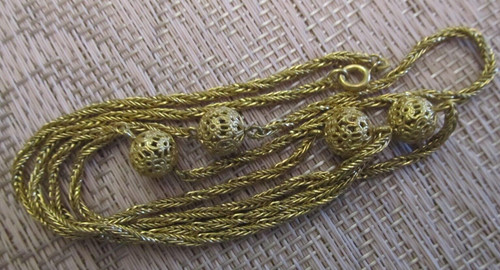 Collier sautoir chaine - , plaqué