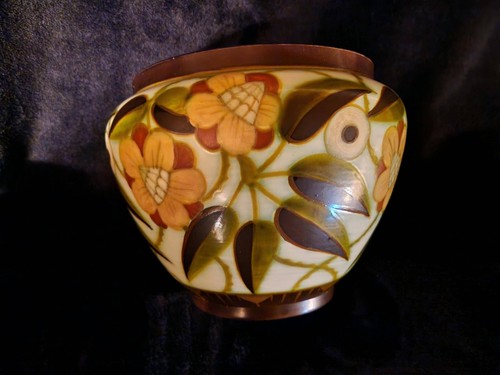 Cache pot art déco - cache-pot,