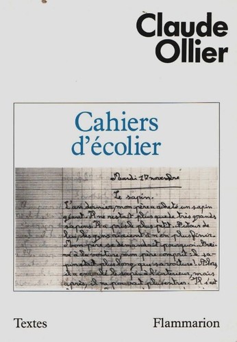 Cahiers écolier claude - d'écolier,