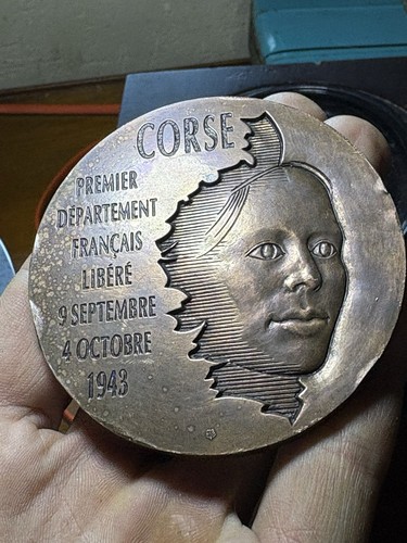 Médaille corse bronze - médaille, en