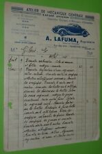 1945 EN-TETE ATELIER MECANIQUE AUTOMOBILE GARAGE ANTONIN NARBONNE LAFUMA