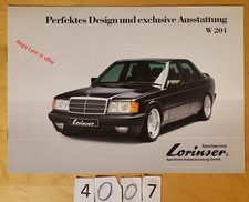 LORINSER MERCEDES 190 W201 TUNING Prospectus D/GB 8 pages 199?