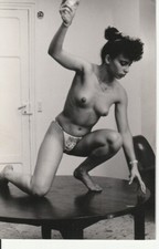 TIRAGE PHOTO	argentique amateur 1970		FEMME NUE NU ARTISTIQUE  8x14cm