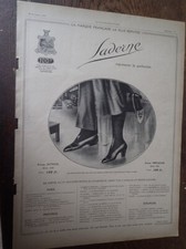 chaussures SADERNE + automobile FONLUPT grand luxe pub papier ILLUSTRATION 1920