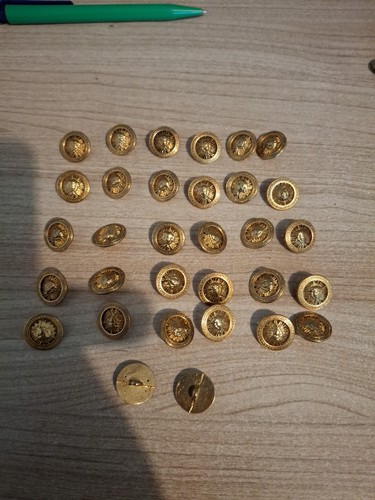Lot boutons metal doré - boutons,