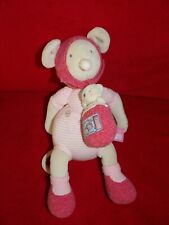 Doudou Peluche Musicale Moulin Roty Souris Rose Lilas et Patachon