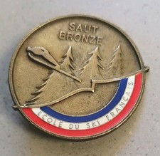 Insigne Broche Médaille de Ski ESF "SAUT DE BRONZE" brevet niveau test 