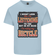 Dans Ma Tête Je Monte Mon Vélo VTT T-Shirt Enfant Garçons Filles