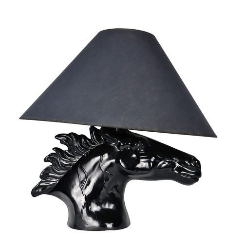 Lampe cheval céramique