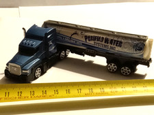 Semi Remorque  - Camion de transport Motor Max K9/K10  Bleu - METAL - 19 cm
