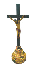 Crucifix en bois naturel
