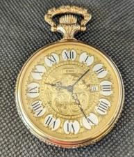 GOUSSET POCKET WATCH ERIC MEMO QUARTZ ESA 926311 SONNERIE SWISS 1980 VINTAGE