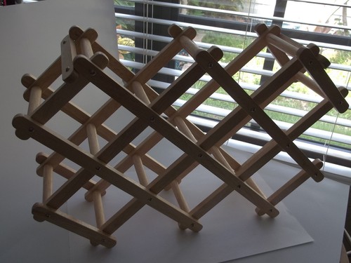 Folding accordion style wine - style,